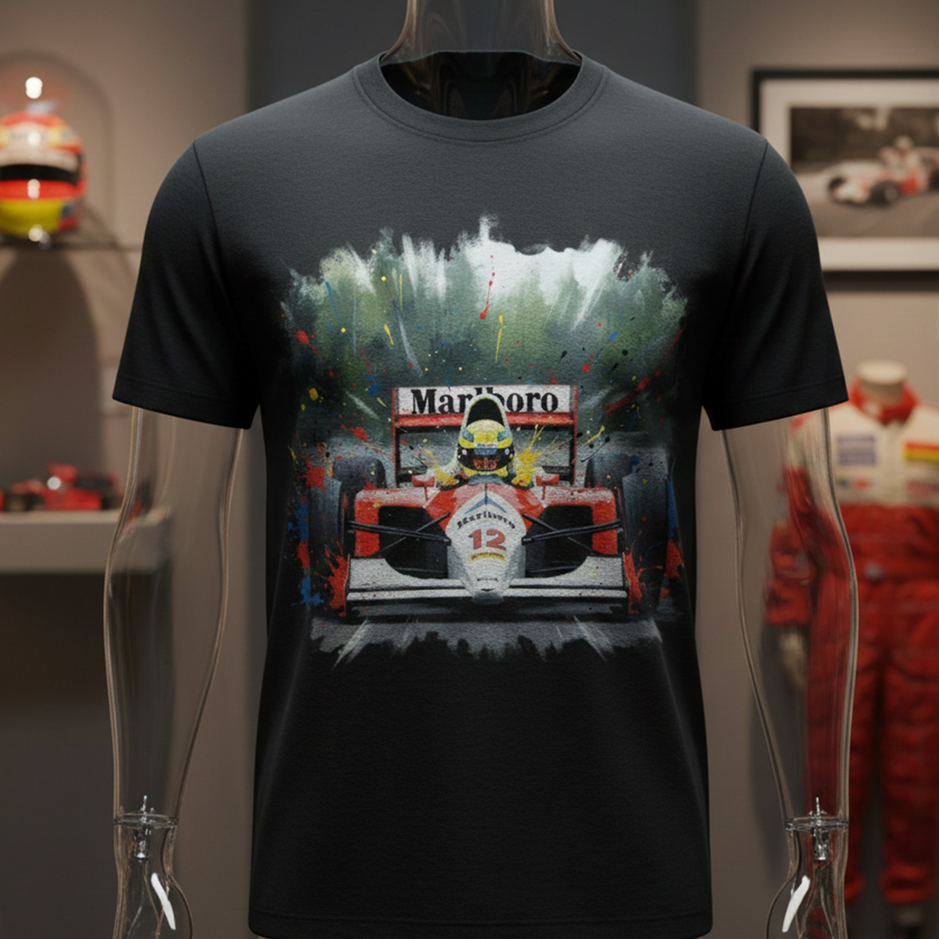 Playera Ayrton Senna tipo Pintura modelo Senna Speed