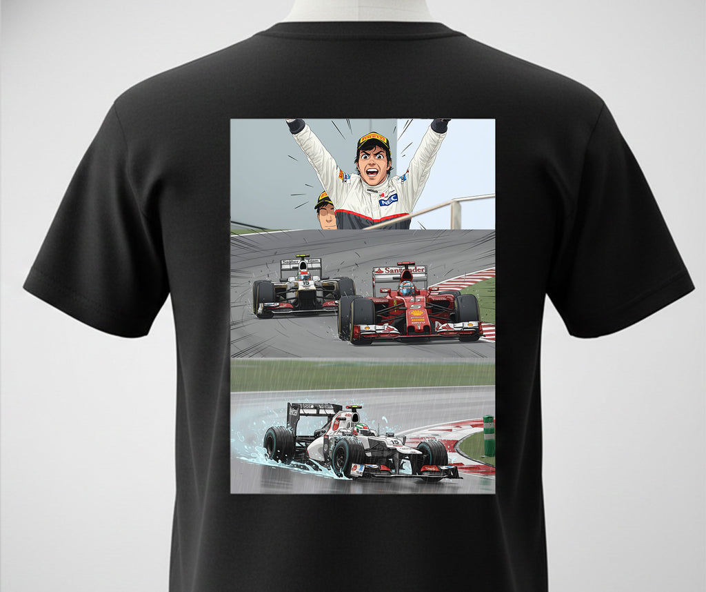 Playera Conmemorativa Checo Perez Primer Podio Malasia 2012