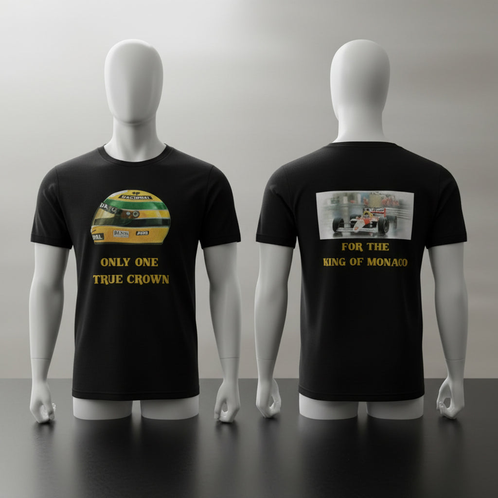 Playera conmemorativa Ayrton Senna con Casco Only one True Crown
