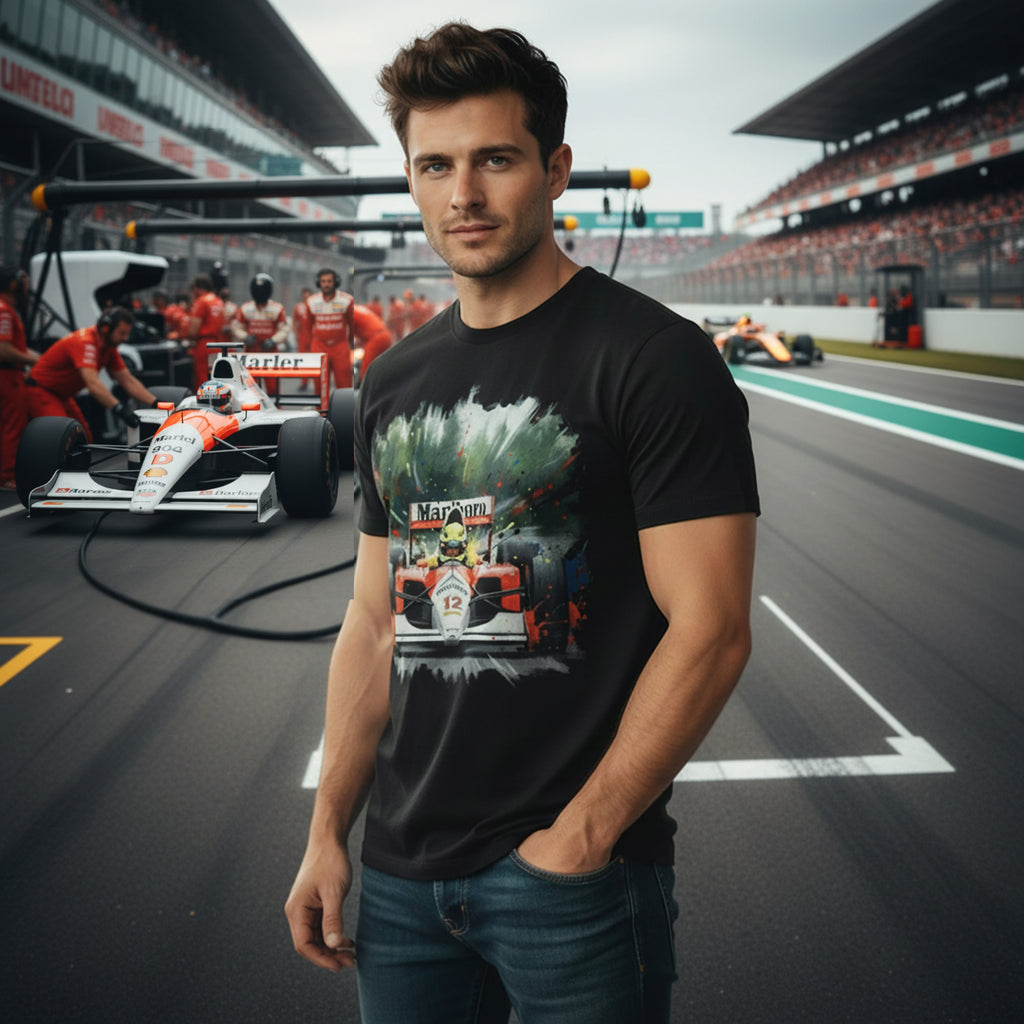 Playera Ayrton Senna tipo Pintura modelo Senna Speed